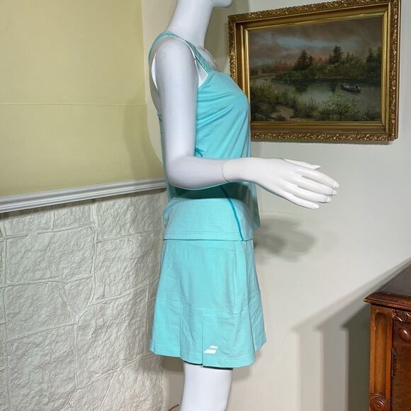 Babolat Core Lightweight Tennis Performance Pleated Skort & Matching Tank Top - Picture 5 of 16